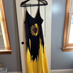 SHEIN Black and Yellow Maxi Dress